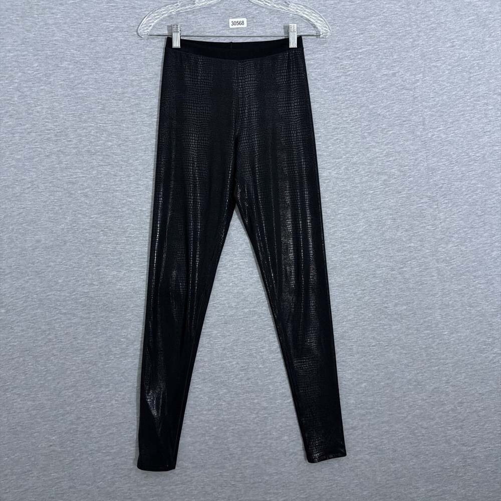 Eva Varro Women's Size XS Black Reptile Print Pull On Stretch Skinny Pants